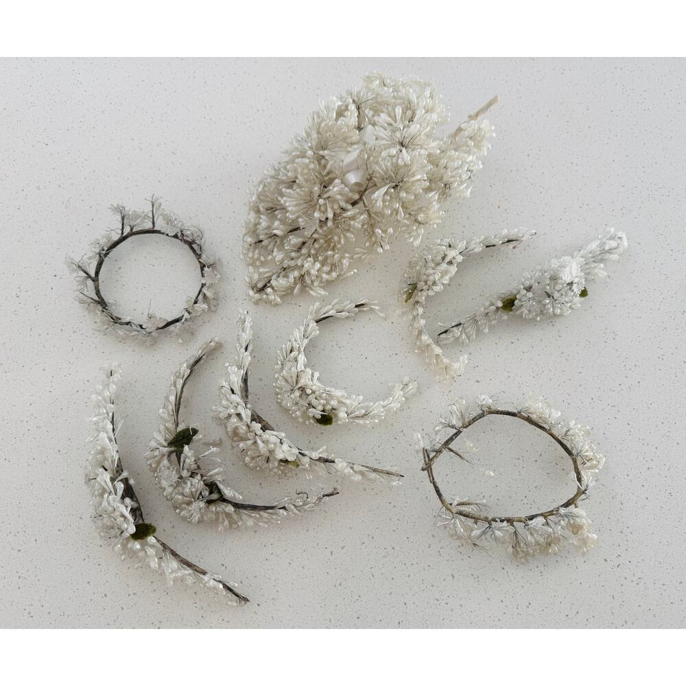 Rare Antique Wax Flower Bridal Collection – 7-Piece